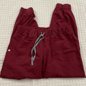 FIGS Women's Burgundy Yowah - Classic Jogger Scrub Pants - L
